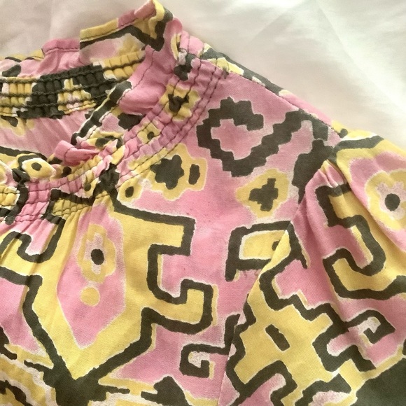 ANTHRO Porridge button up print dress waist tie - Picture 8 of 8